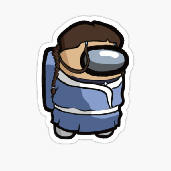 Among Us X Atla Katara Sticker By Certunqualified Redbubble