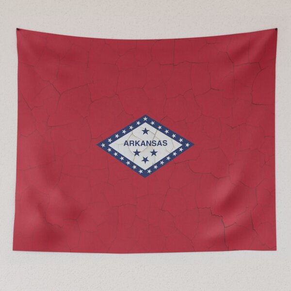 Item preview, Arkansas Flag Grunge Wall designed and sold by TRowanDesign.