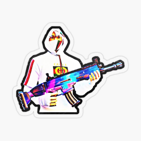 Fortnite Skin Transparent Stickers Redbubble - roblox mad paintball harry sniper montage youtube