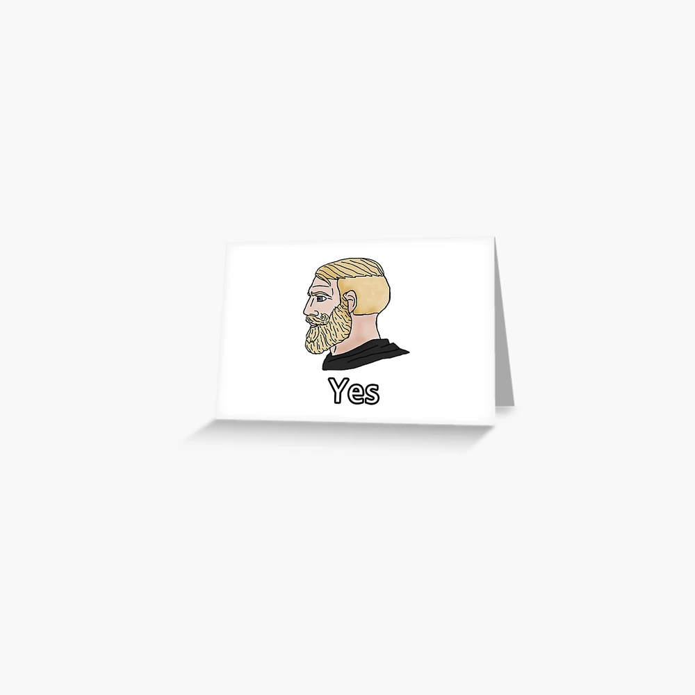 Chad Emoji Greeting Card for Sale by narcocynic