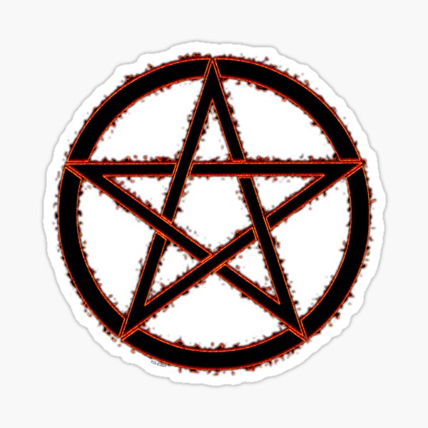 Flaming Pentagram Sticker