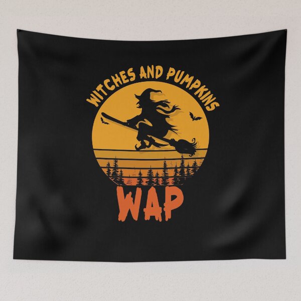 Item preview, WAP Witches And Pumpkins Retro Halloween designed and sold by jessicasmile.