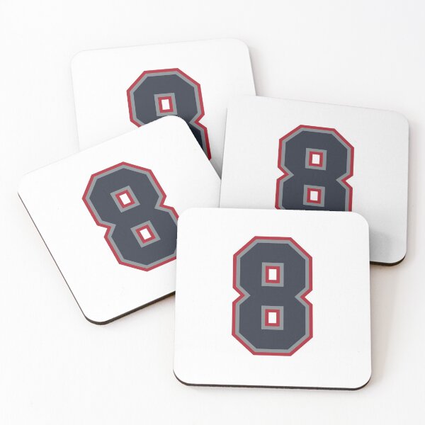 Artikelvorschau, 8 Navy Grey Red Sports Nummer Acht entworfen und verkauft von HelloFromAja.