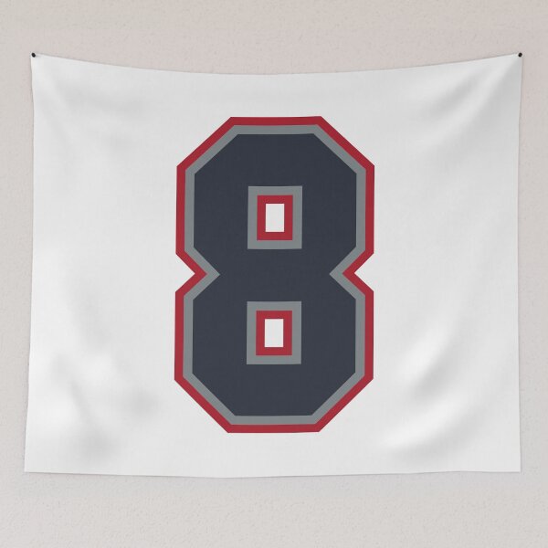 Item preview, 8 Navy Grey Red Sports Number Eight designed and sold by HelloFromAja.