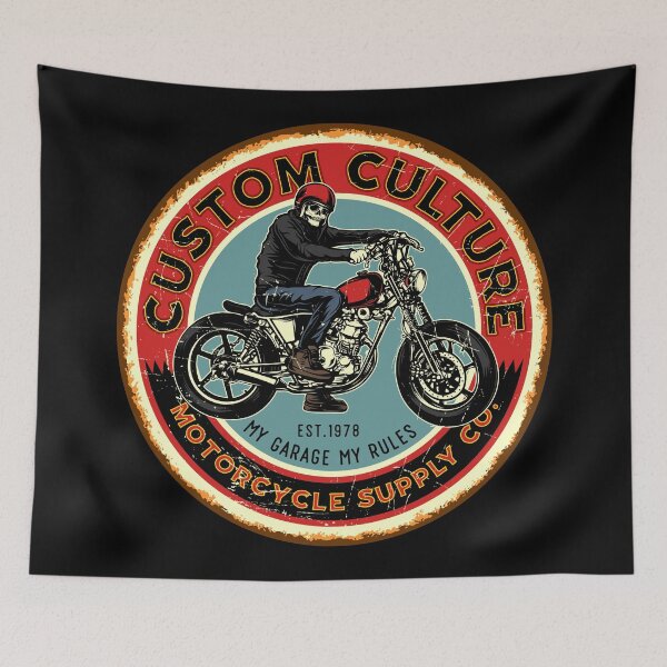 Item preview, Retro Custom Culture Motorcycle designed and sold by Vector Scout Lab.