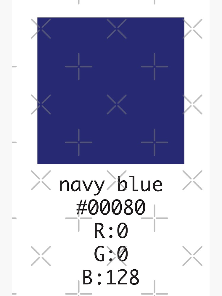  Navy Blue Hex And RGB Code Poster For Sale By Number3art Redbubble