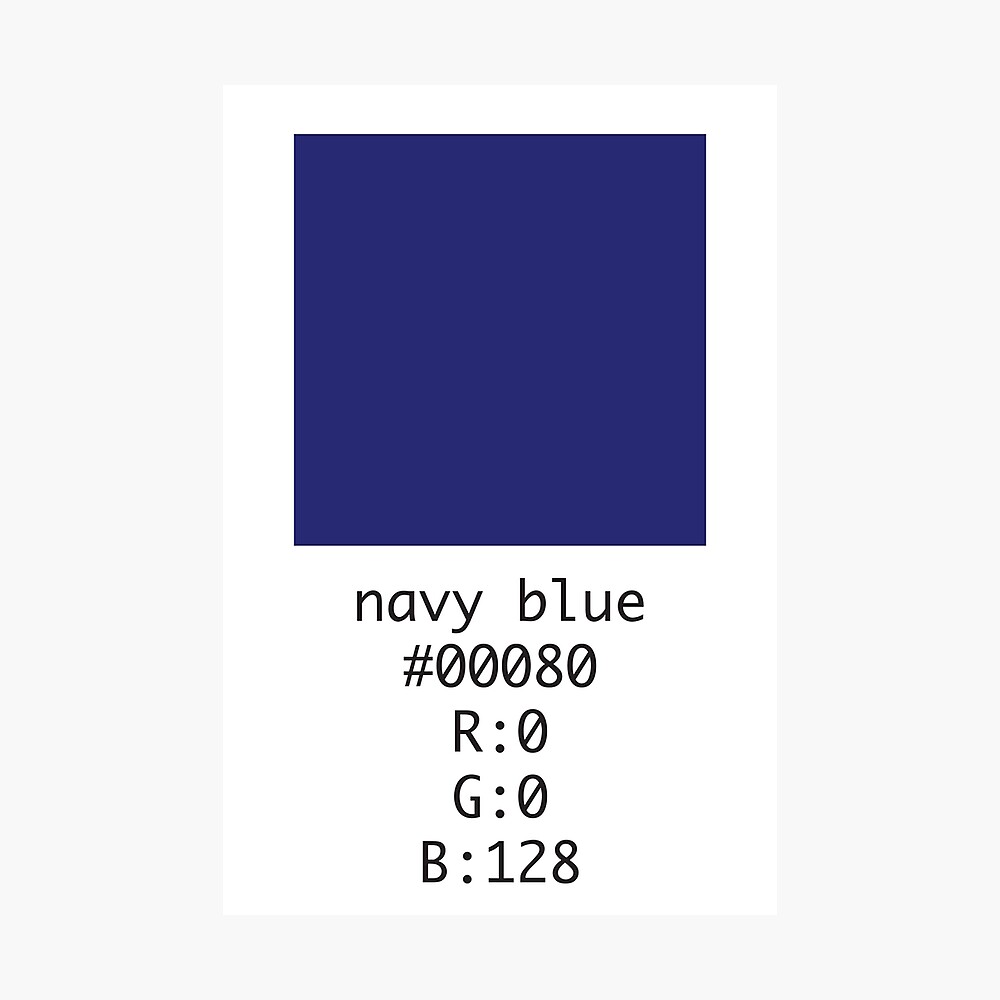 Navy Blue Color Codes The Hex, RGB And CMYK Values That You