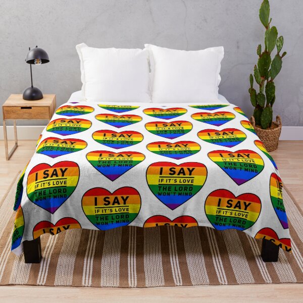 Item preview, I say If it's love the lord won't mind Rainbow Pride By Bent Sentiments LGBT gay lesbian interest designed and sold by bentsentiments.