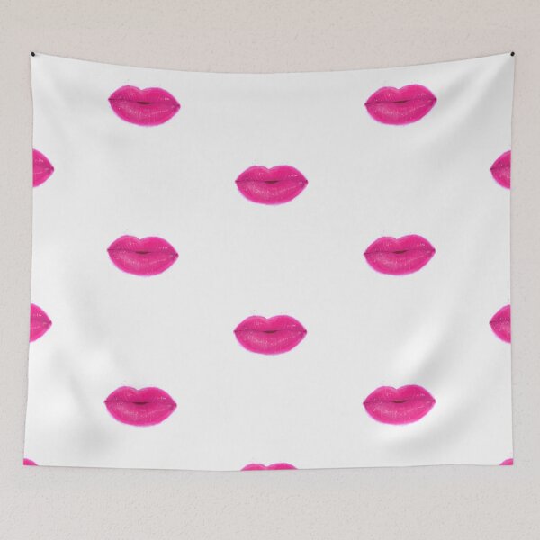 Item preview, Magenta Cute Thick Lips Watercolor Painting designed and sold by javes93.
