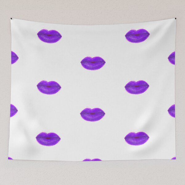 Item preview, Purple Cute Thick Lips Watercolor Painting designed and sold by javes93.