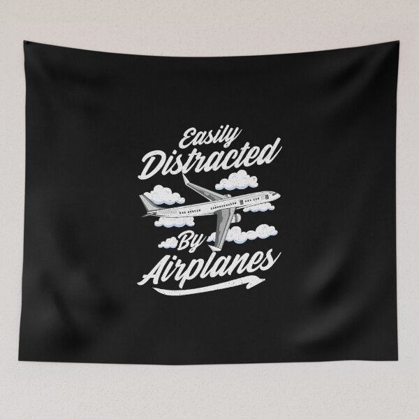 Item preview, Cute & Funny Easily Distracted By Airplanes Pun designed and sold by perfectpresents.