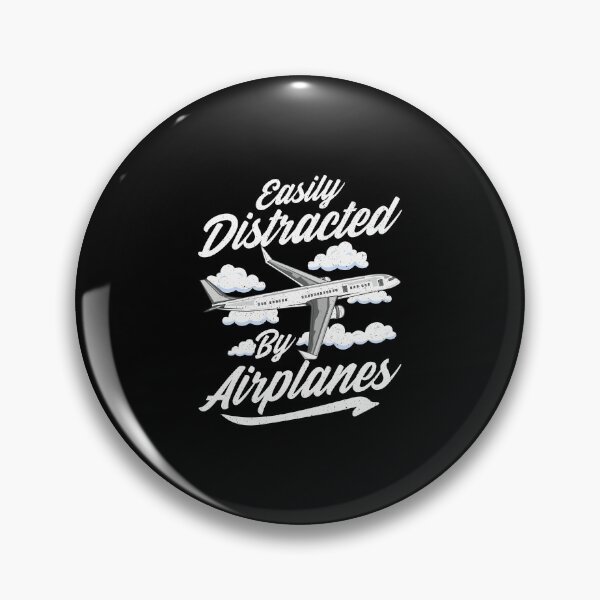 Item preview, Cute & Funny Easily Distracted By Airplanes Pun designed and sold by perfectpresents.