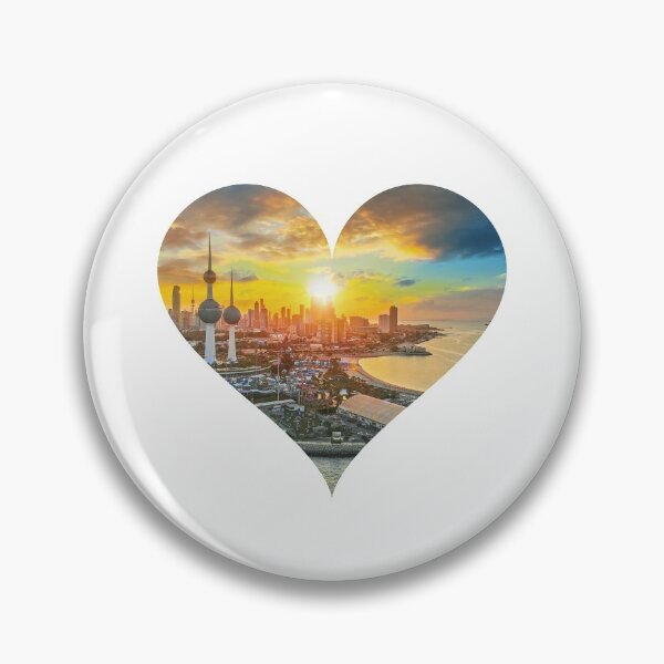 Item preview, KUWAIT CITY SIGHTS IN A HEART STYLISH DESIGN  designed and sold by ArabCorner.