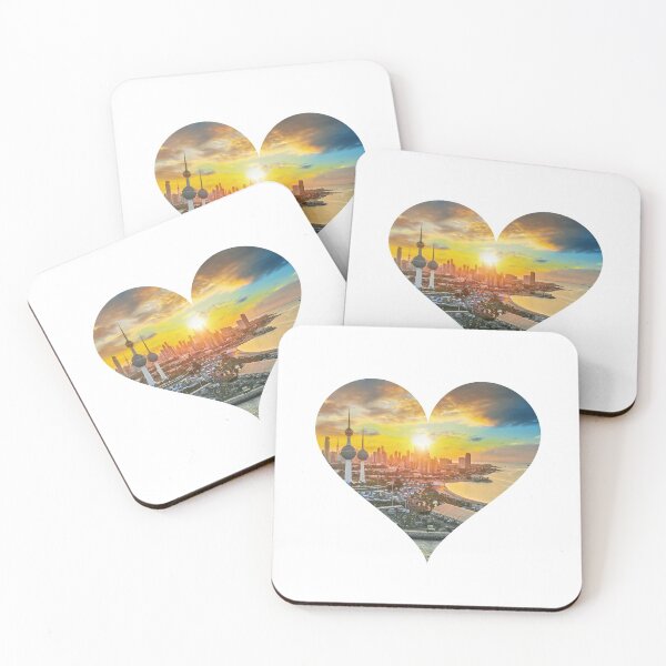Item preview, KUWAIT CITY SIGHTS IN A HEART STYLISH DESIGN  designed and sold by ArabCorner.