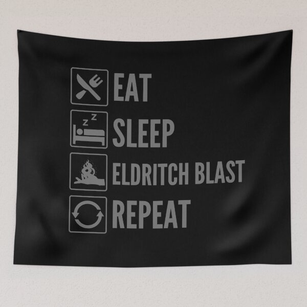 Item preview, Eat, Sleep, Eldritch Blast, Repeat - Dungeons and Dragons Warlock Print designed and sold by ToplineDesigns.