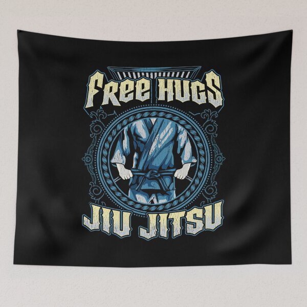 Item preview, Funny Free Hugs Jiu Jitsu Pun BJJ Martial Arts designed and sold by perfectpresents.