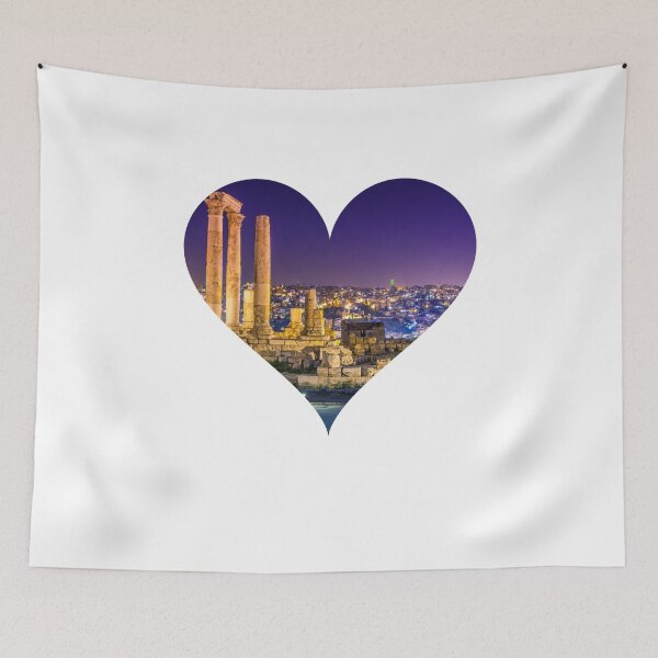 Item preview, AMMAN CITY SIGHTS IN A HEART STYLISH DESIGN  designed and sold by ArabCorner.