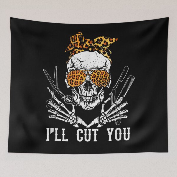 Item preview, I'll Cut You Skull T-Shirt Hairdresser Hairstylist designed and sold by MichaelDichiera.