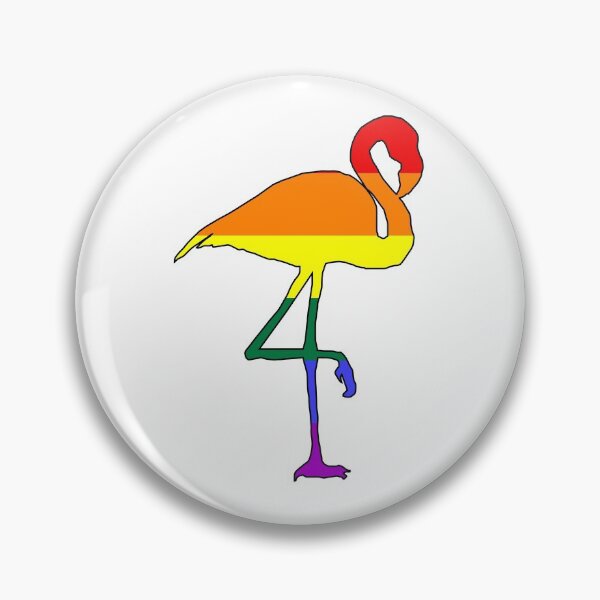 Item preview, Flamingo Rainbow Pride By Bent Sentiments LGBT gay lesbian interest  designed and sold by bentsentiments.