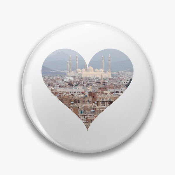 Item preview, SANA'A CITY SIGHTS IN A HEART STYLISH DESIGN  designed and sold by ArabCorner.