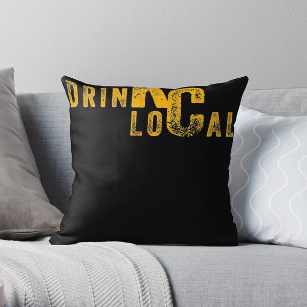 Drink Local KC Craft Beer Kansas City Missouri Throw Pillow