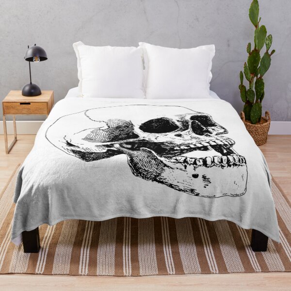 Item preview, Hand drawn human skull designed and sold by alekxemko.