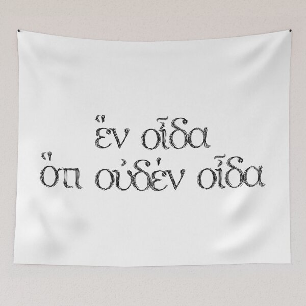 Item preview, All I Know Is I Know Nothing - Socrates Quote designed and sold by Happy Puppy Print On Demand.
