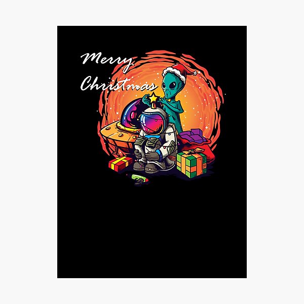 Item preview, Christmas Vintage extraterrestrial Retro Space Santa designed and sold by Cecil-Blackwell.