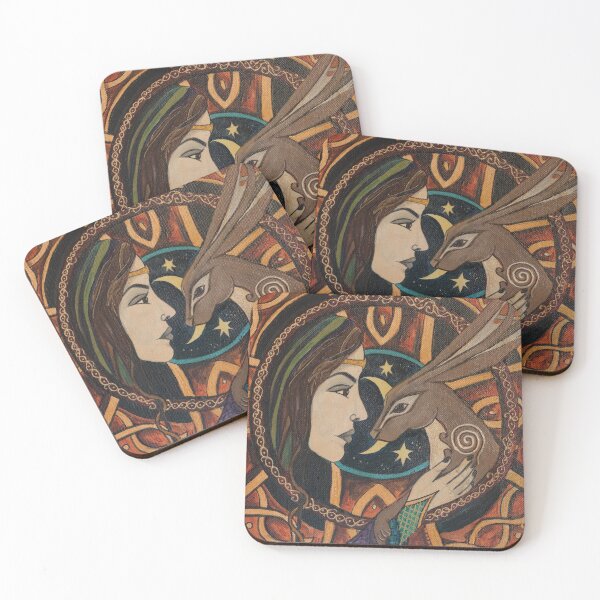 Item preview, St Melangell and the Hare designed and sold by HennaAndHatLady.