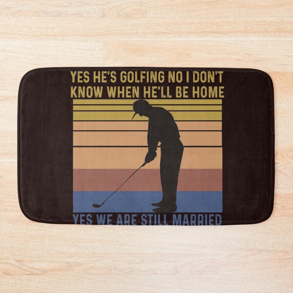 Item preview, Yes He's Golfing No I Don't Know When He'll Be Home Retro Vintage designed and sold by Sarah38.