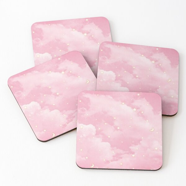 Item preview, pink clouds with stars and moon designed and sold by JasmineRecana.