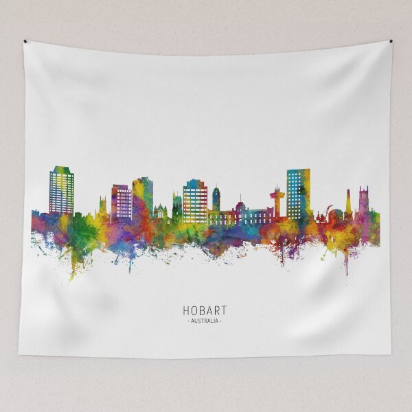Artikelvorschau, Hobart Australia Skyline entworfen und verkauft von ArtPrints.