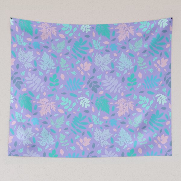 Item preview, Multicolor leaves 5. Wild herbs seamless pattern on lilac. Autumn leaf fall. Wild life designed and sold by Yulia Chepurova.