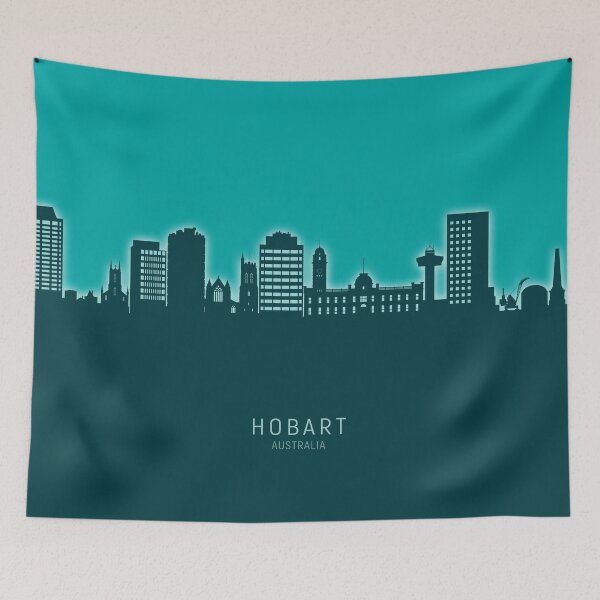 Artikelvorschau, Hobart Australia Skyline entworfen und verkauft von ArtPrints.