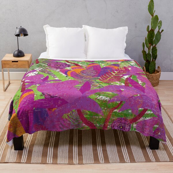 Item preview, Purple Flowers & Ferns Botanical Texture by Haus of Butterfly designed and sold by hausofbutterfly.