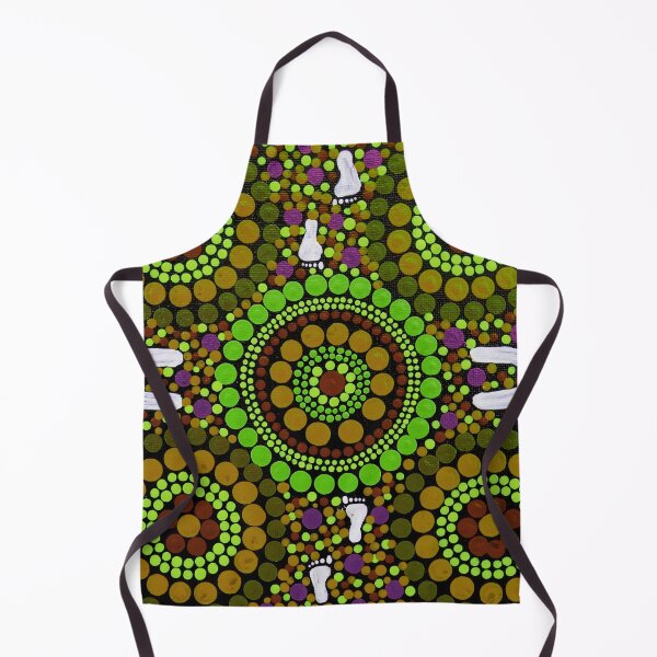 Item preview, Aboriginal Art Green and Earth Desert Walk designed and sold by GhostGumDesigns.