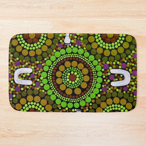 Item preview, Aboriginal Art Green and Earth Desert Walk designed and sold by GhostGumDesigns.