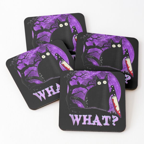 Item preview, Cat What Black Cat, Cat With Knife HALLOWEEN designed and sold by Cecil-Blackwell.