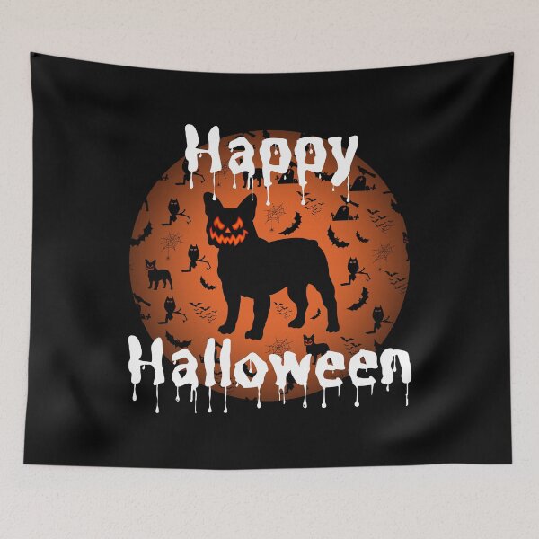 Item preview, Happy Halloween French Bulldog, Frenchie Halloween designed and sold by FunShirtDesigns.