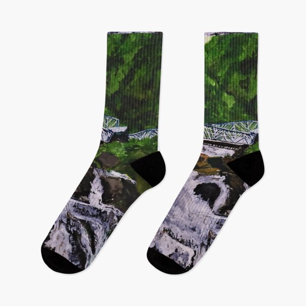 Item preview, Rock garden - waterfall and greenery  designed and sold by Blissful Brushes.