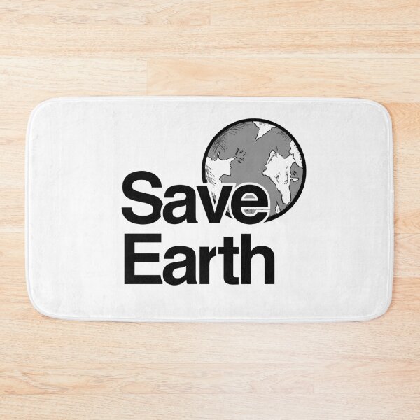 Item preview, Save Earth typography and illustration monochromatic design designed and sold by Kvyom.