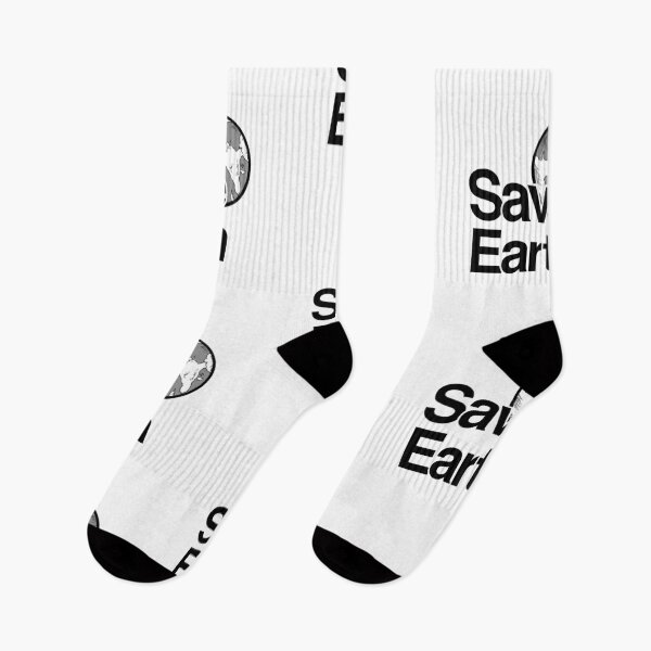 Item preview, Save Earth typography and illustration monochromatic design designed and sold by Kvyom.