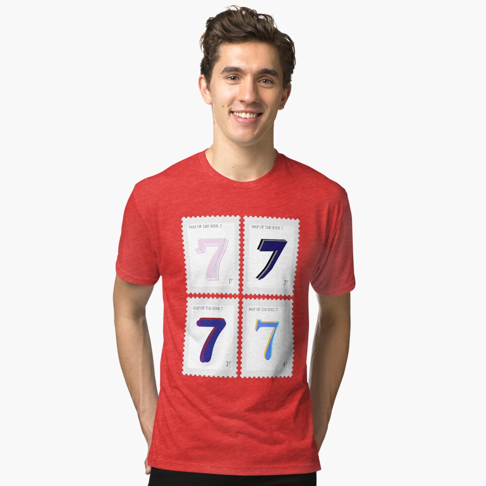 BTS Map of the Soul 7 Stamp Tri-blend T-Shirt