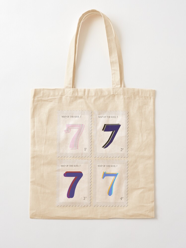 Alternate view of BTS Map of the Soul 7 Stamp Tote Bag