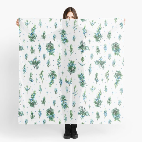 Juniper seamless pattern nature background Scarf