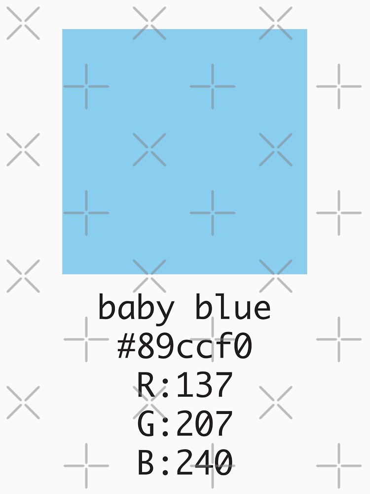 Baby Blue Hex And RGB Code T Shirt By Number3art Redbubble   Raf,750x1000,075,t,fafafa Ca443f4786 