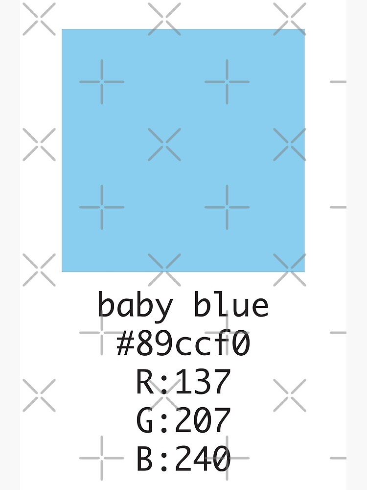 Baby Blue Hex And RGB Code Poster By Number3art Redbubble   Flat,750x,075,f Pad,750x1000,f8f8f8 