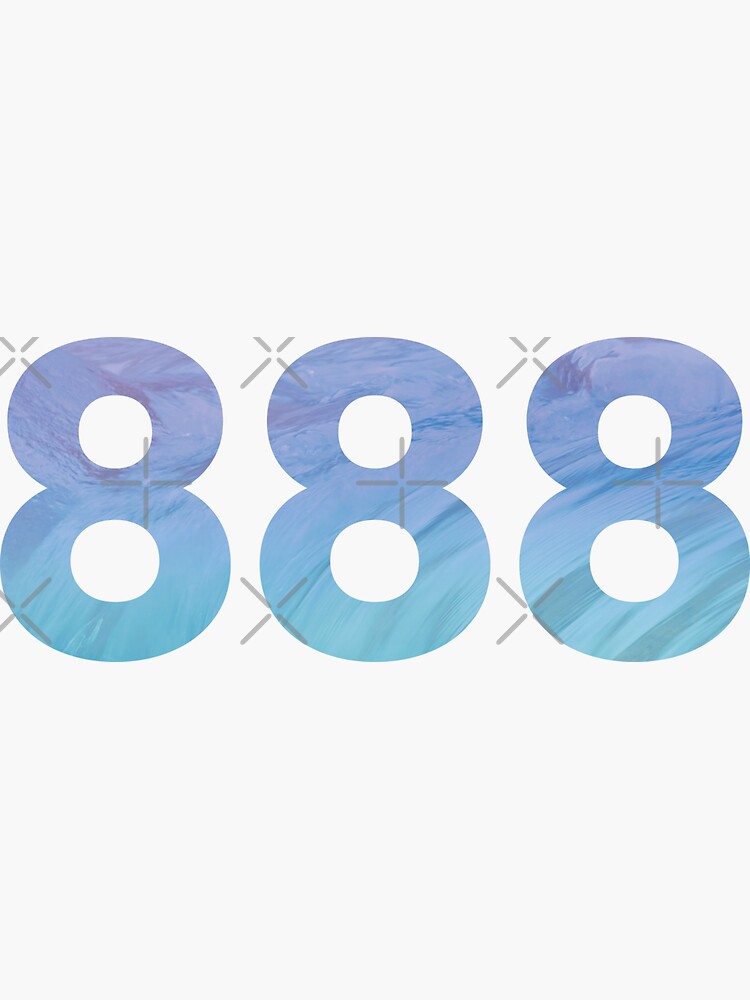 888 Angel number Sticker for Sale by namaste-you