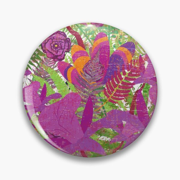 Item preview, Purple Flowers & Ferns Botanical Texture by Haus of Butterfly designed and sold by hausofbutterfly.