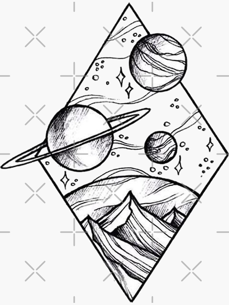 dessin belle galaxie Sticker